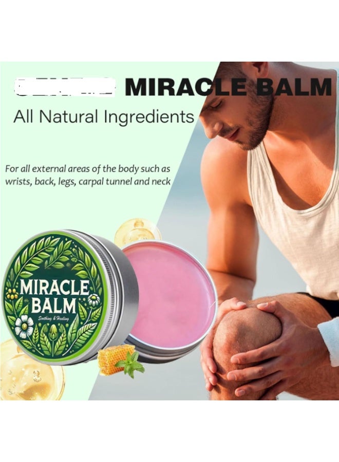 Herbal Miracle Balm, Pure Natural Soothing Joint Cream for Back Neck Hands Feet Shoulder Leg Knee Ankle Care 30g - Image 2