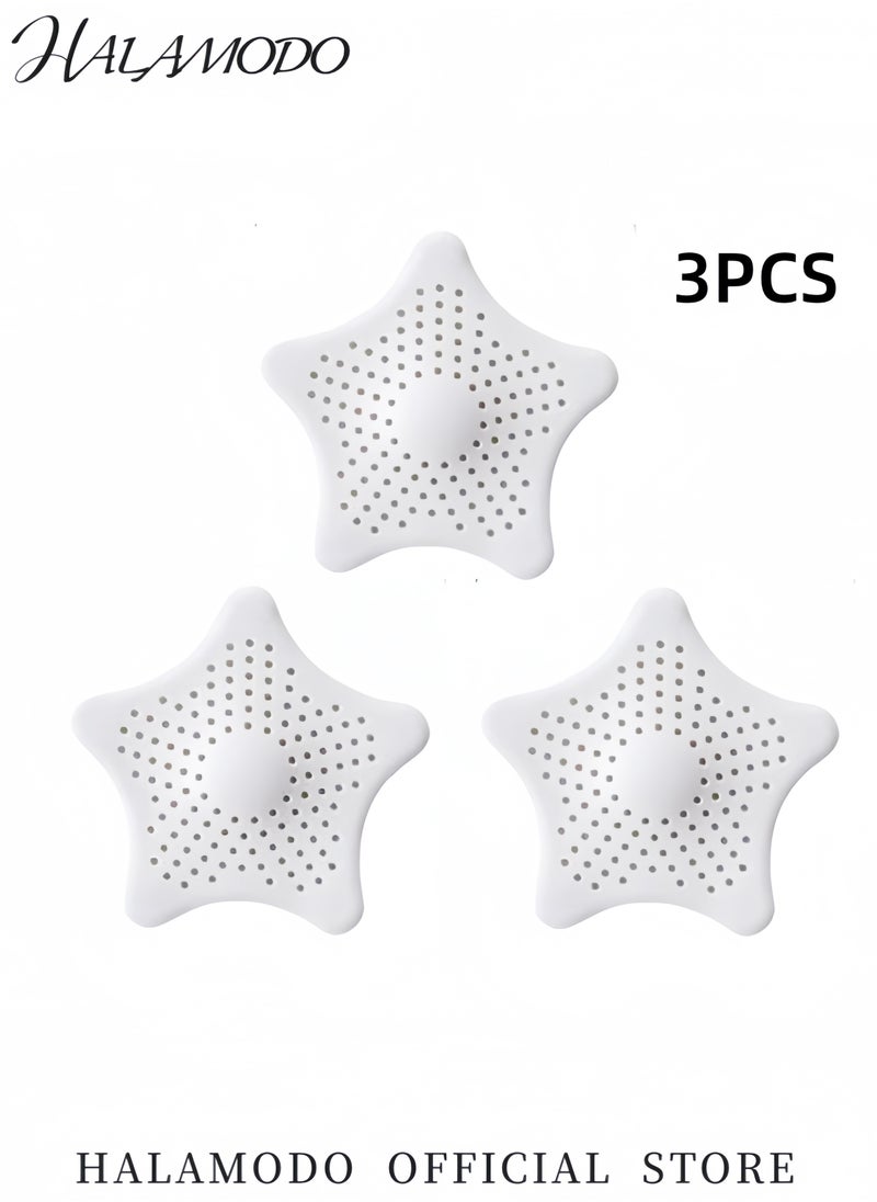 HALAMODO 3PCS Starfish Rubber Sink Strainers Kitchen Sink Strainer Stopper Silicone Drain Cover Bathroom Sink Drain Strainer for Kitchen Sink Bathtub  - Image 2