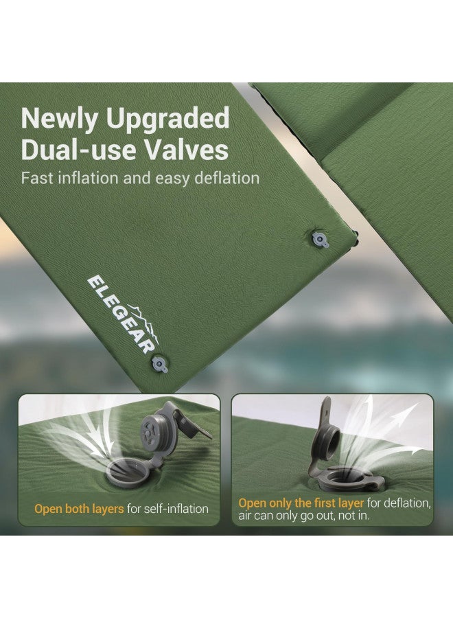 Elegear وسادة نوم ذاتية النفخ من إيليجير، 3.1" وسادة تخييم سميكة جداً من رغوة الذاكرة مع وسادة، تنفخ بسرعة في 20 ثانية، وسادة تخييم معزولة، وسادة نوم للتخييم/السفر/السيارة/الخيمة - Image 5