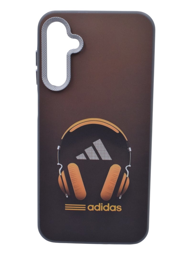 Adidas Plastic Back Cover For Samsung Galaxy A15 - dark brown with adidas logo - Image 1