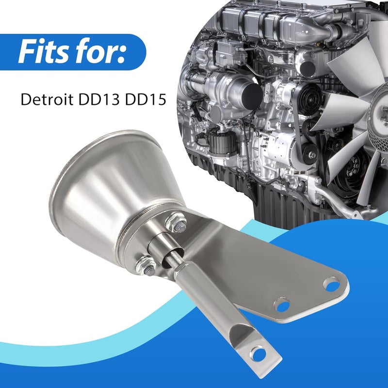 Automkt Turbocharger Wastegate Actuator with Heat Shield for Detroit Diesel DD13 DD15 - Image 2