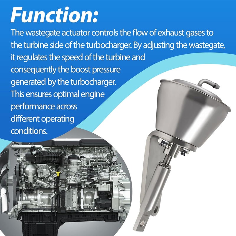 Automkt Turbocharger Wastegate Actuator with Heat Shield for Detroit Diesel DD13 DD15 - Image 3