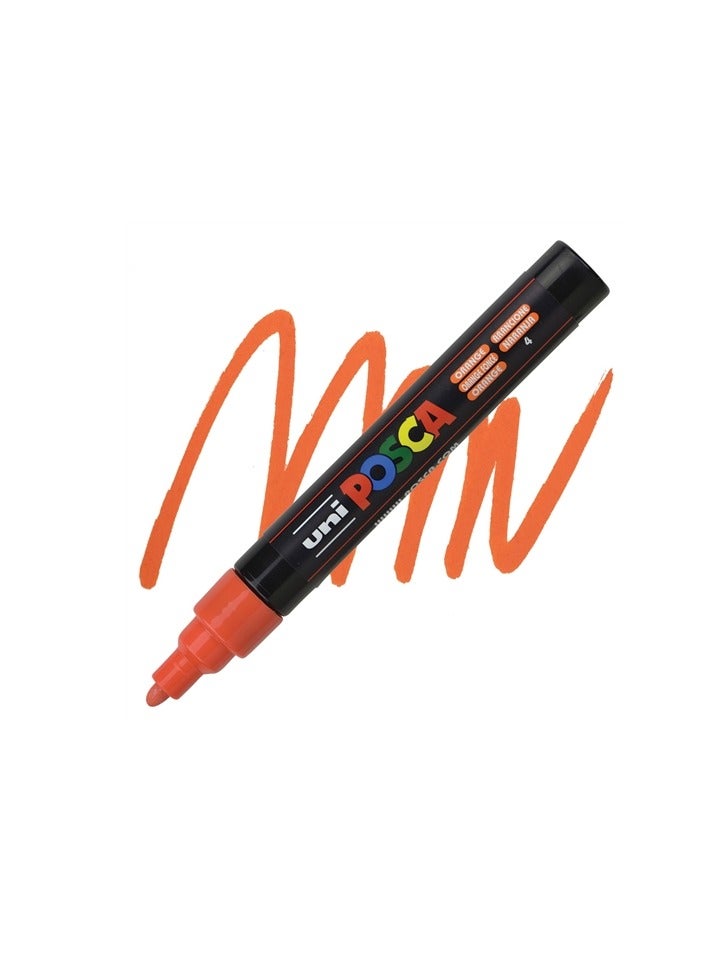 POSCA قلم طلاء متوسط الحجم برأس رصاصي وحبر برتقالي - Image 5