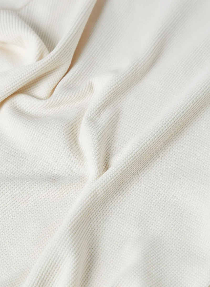 Namshi x Sustainable Waffle Knit Long Sleeve sweatshirt
