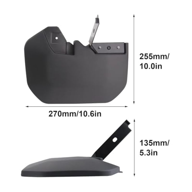Black Heavy-Duty Mud Flaps for Ford Transit MK8 V363 2014-2024 - No-Drill Bolt-On Front Wheel Eyebrow Extension Deflects Mud and Snow for Utility Van - Image 2