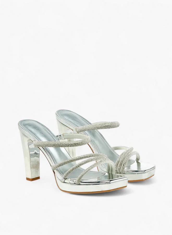 فلورا بيلا من شو إكسبرس Womens Embellished Block Heel Sandals