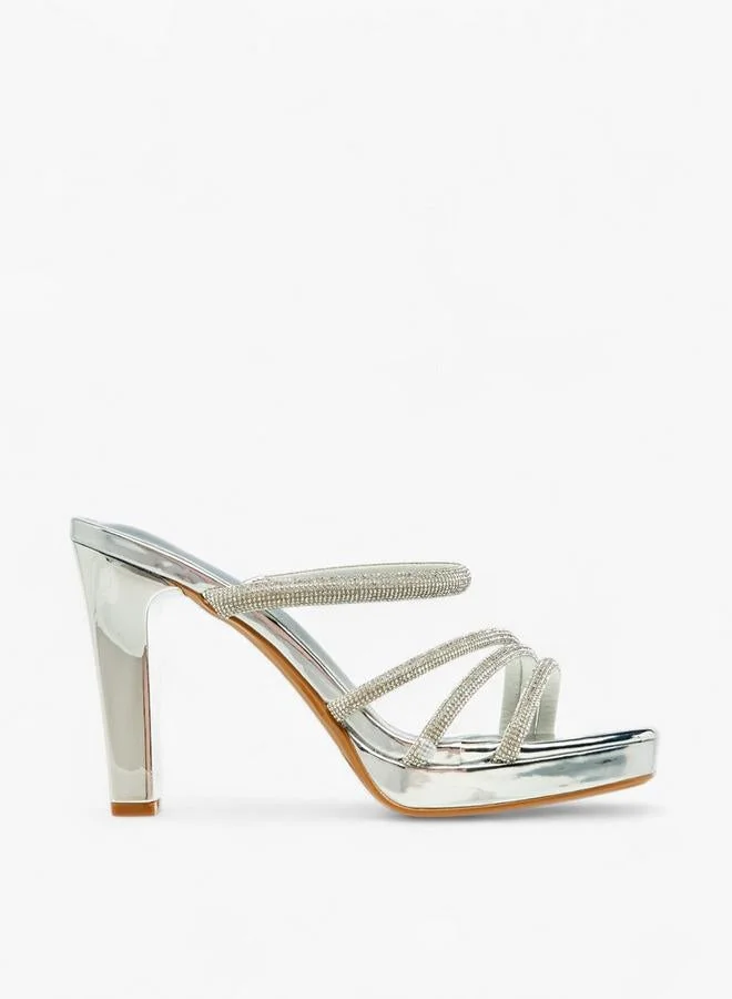 فلورا بيلا من شو إكسبرس Womens Embellished Block Heel Sandals