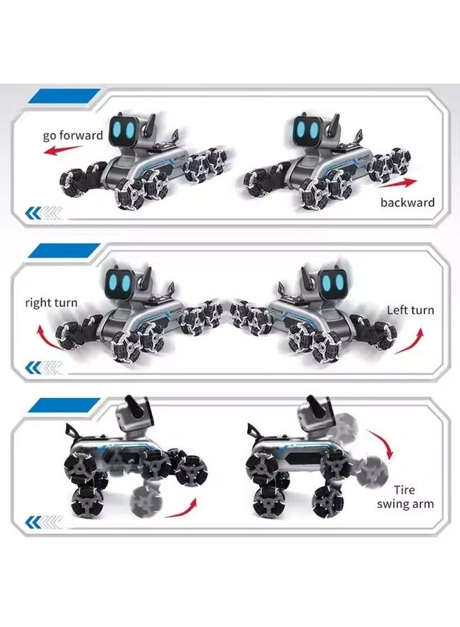 Eight-Wheel Remote Control Robot Dog Toy for Kids – Smart RC Electronic Pet Dog with Lights, Music & Tricks – Interactive Rechargeable Robot Puppy Toy for Boys & Girls Ages 3+ - Image 2
