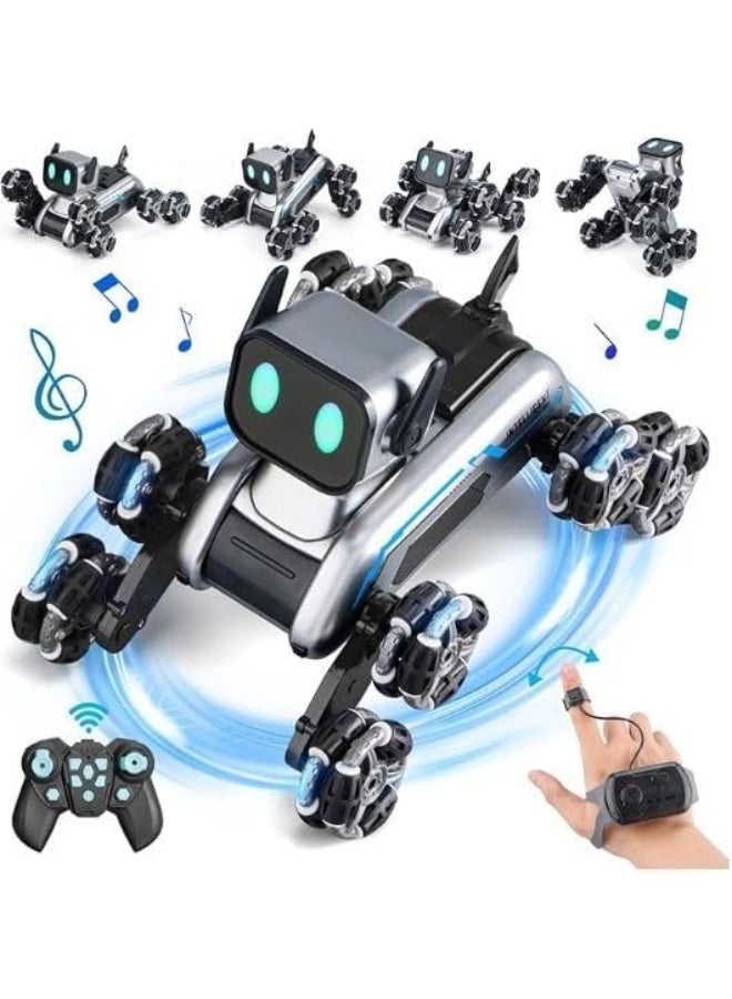 Eight-Wheel Remote Control Robot Dog Toy for Kids – Smart RC Electronic Pet Dog with Lights, Music & Tricks – Interactive Rechargeable Robot Puppy Toy for Boys & Girls Ages 3+ - Image 3