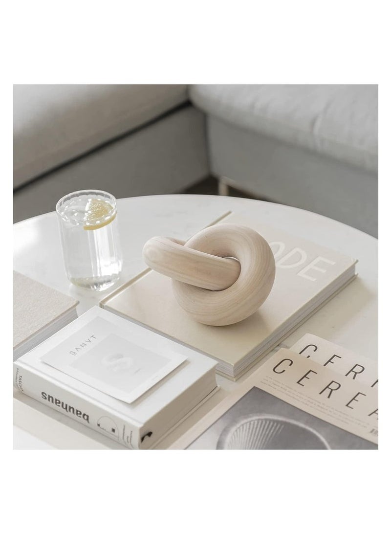 Bukela 2 Link Coffee Table Decor Presentable Knot Chain Decor for Living Room Fashionable and Modern House Decorations Pure Hand Carved Natural Wood Decor for Bedroom Farmhouse - Image 2