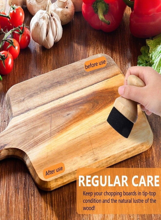 Roucerlin 2 Pieces Wood Cutting Board Oil Applicator with Lid, Wood Conditioner Wax Applicator Brush, No Mess Cutting Board Oiling Tool for Butcher Blocks Spatulas Spoons Wooden Utensil (Beige) - Image 5