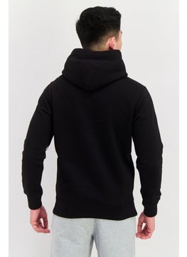 Champion Men Sportswear Fit Long Sleeve Outdoor Hooded Sweatshirt, Black  - Image 4