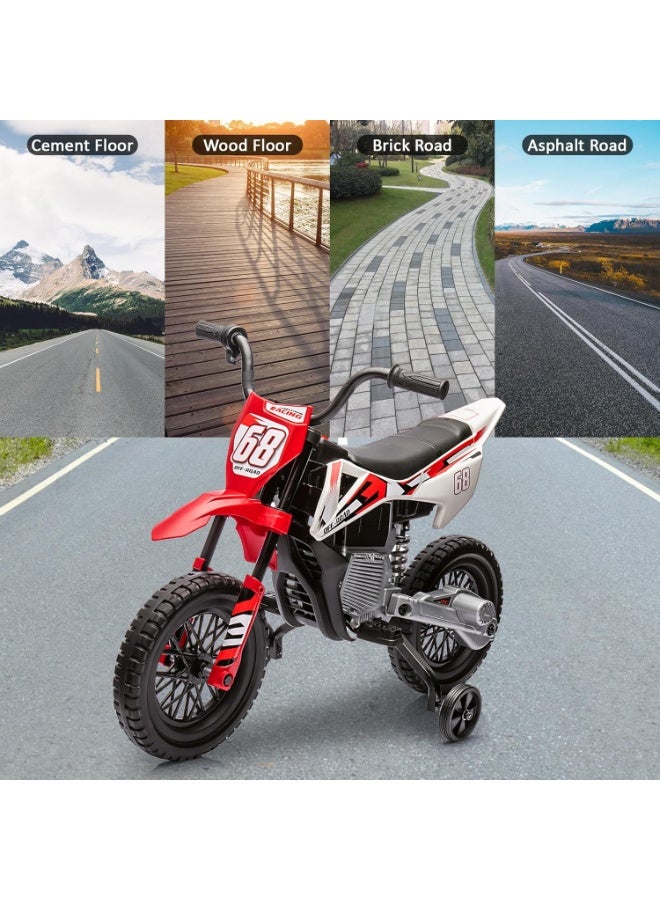 دراجة نارية "إكستريم ريسينغ" (Extreme Racing) رقم 68، بجهد 12 فولت، لون أحمر، طراز JT5006 - Image 3