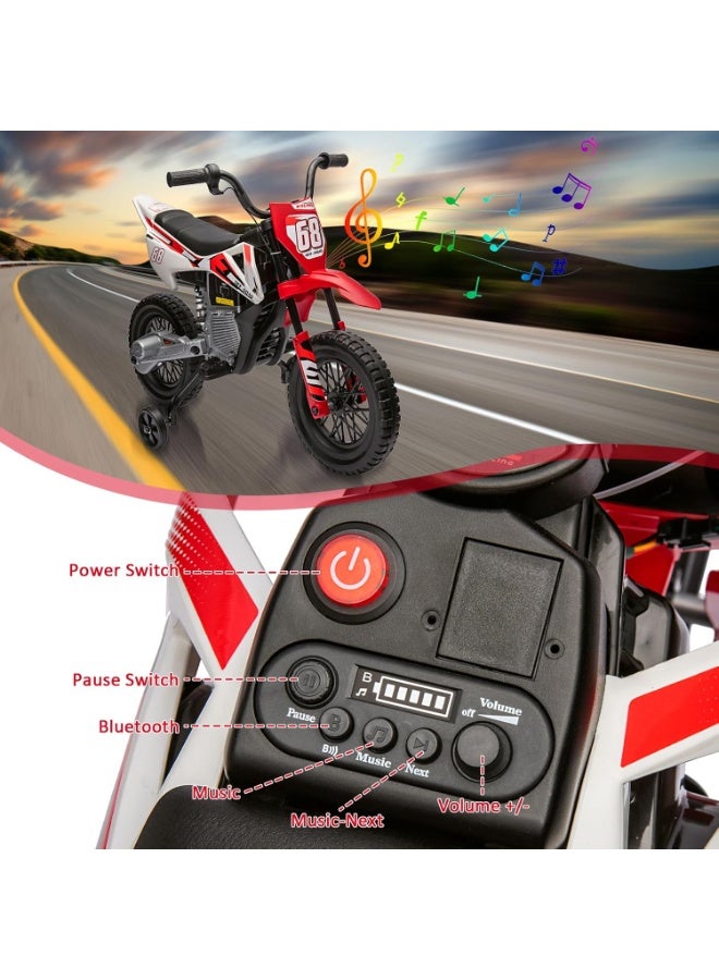 دراجة نارية "إكستريم ريسينغ" (Extreme Racing) رقم 68، بجهد 12 فولت، لون أحمر، طراز JT5006 - Image 4