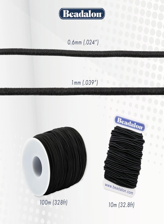 بيدالون شريط مطاطي من قماش بيدالون، 1.0 مم / 0.039 بوصة، أسود، 100 متر / 328 قدم - Image 3