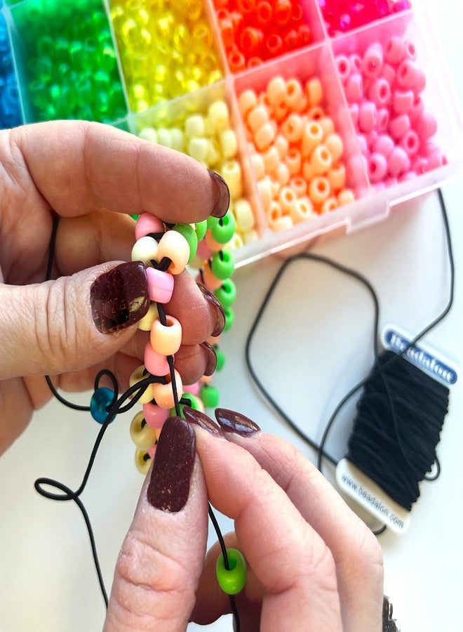 بيدالون شريط مطاطي من قماش بيدالون، 1.0 مم / 0.039 بوصة، أسود، 100 متر / 328 قدم - Image 4