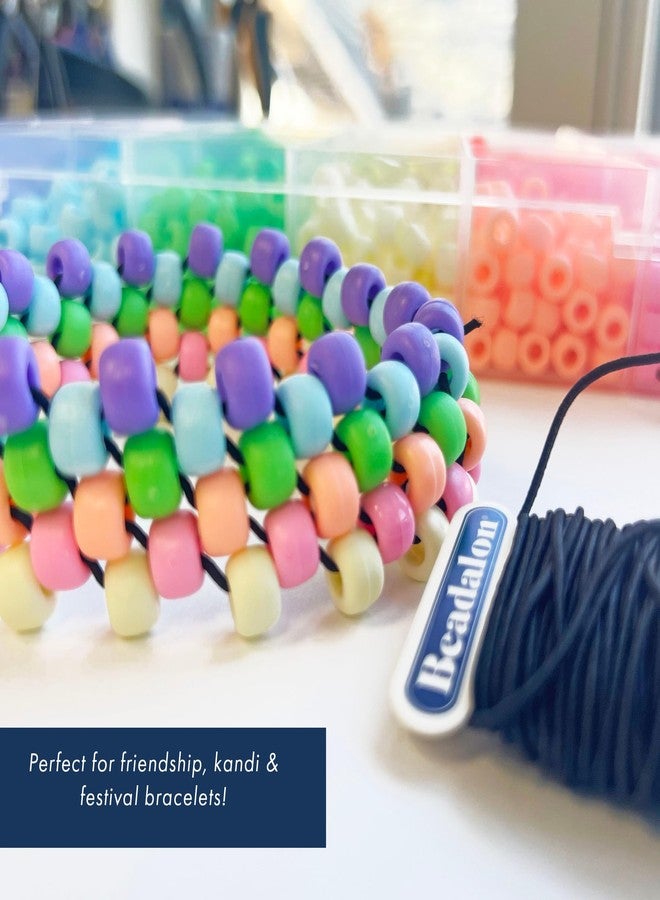 بيدالون شريط مطاطي من قماش بيدالون، 1.0 مم / 0.039 بوصة، أسود، 100 متر / 328 قدم - Image 5