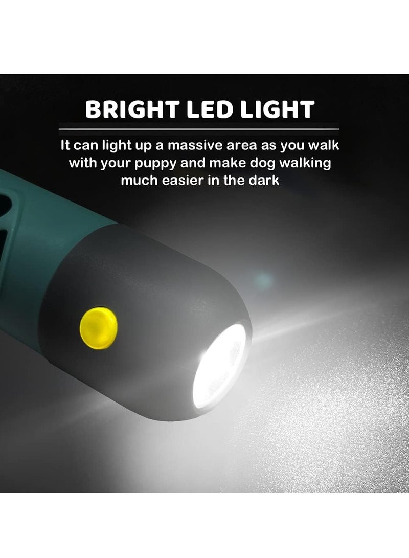 Dog Bag Dispenser with Built-in LED Flashlight and Metal Clip for Leash, Pet Waste 15Bags 1Holder, Dog Walking Accessory (Random Color) - Image 4