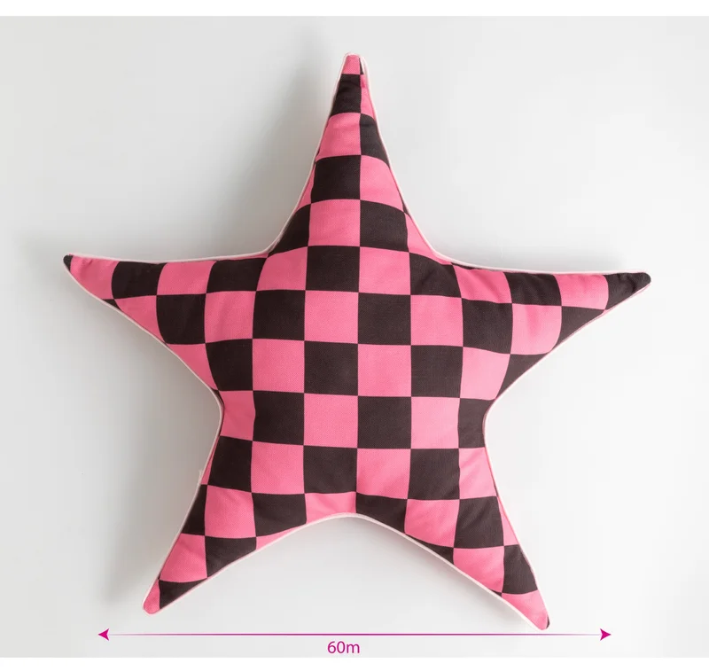 FILLE A FILLE Checky Star Pillow