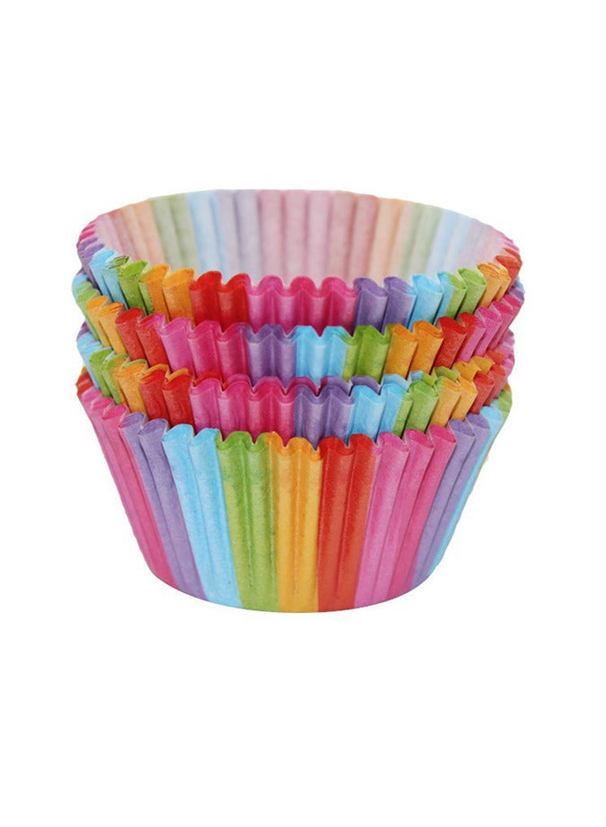 100-Piece Rainbow Cup Cake Case Set  - Image 3