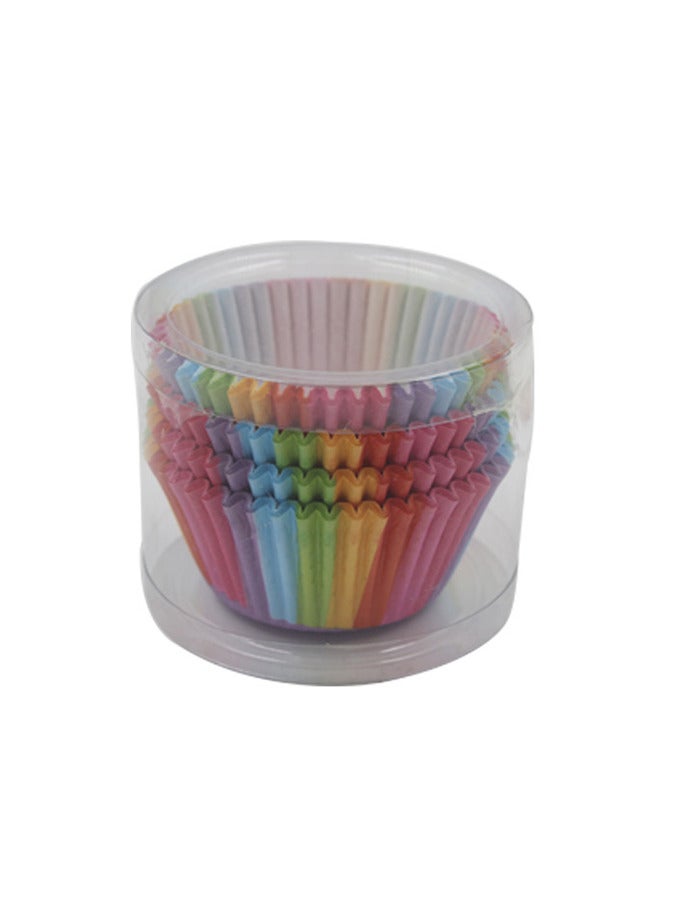 100-Piece Rainbow Cup Cake Case Set  - Image 4