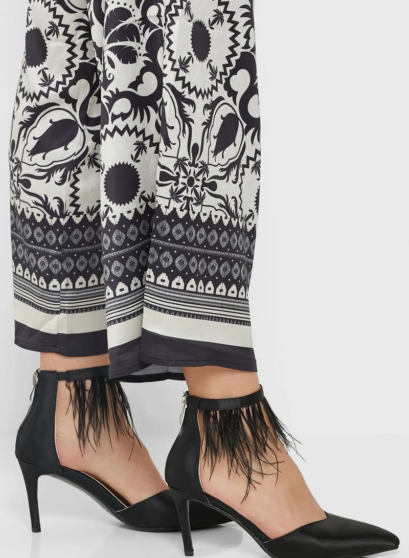 Namshi x Feather Ankle Strap Pointed Pump