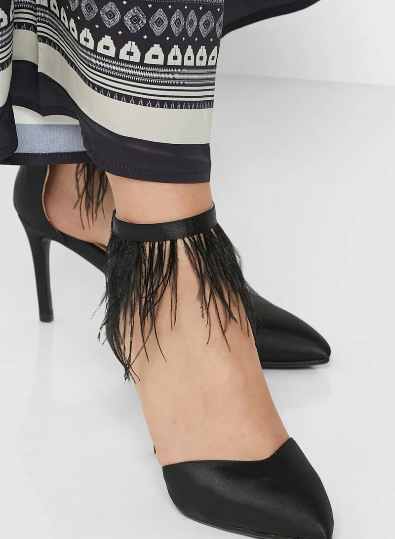 Namshi x Feather Ankle Strap Pointed Pump