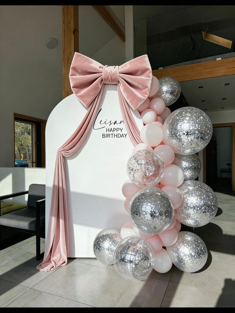 JEGERMIG Giant 3D Pink Velvet Bow Decoration 32"x250" for Door & Window with Butterfly Accents. Perfect for Valentine's Day & Christmas - Image 4