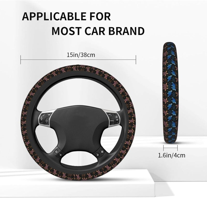 Car Steering Wheel Cover for Women Men, Non-Slip Breathable Steering Wheel, Sea Turtle Steering Wheel Protector, Car Accessories - Image 4