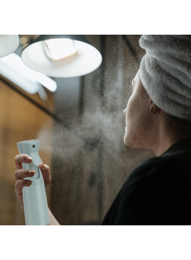 زجاجة رذاذ ماء ناعم مستمر 200 مل - بخاخ خفيف الوزن قابل لإعادة التعبئة للاستخدام في الصالونات، وتصفيف الشعر، والنباتات، والمنزل - أزرق فاتح - Image 2