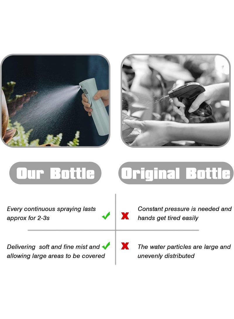 زجاجة رذاذ ماء ناعم مستمر 200 مل - بخاخ خفيف الوزن قابل لإعادة التعبئة للاستخدام في الصالونات، وتصفيف الشعر، والنباتات، والمنزل - أزرق فاتح - Image 5