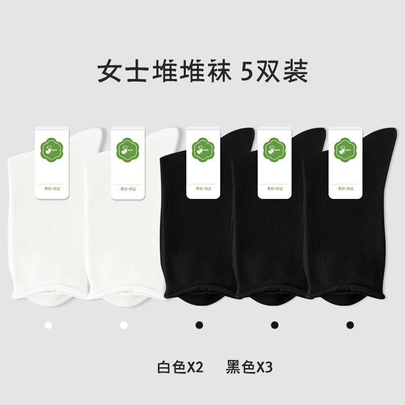 Socks Women'S Explosions Mary Jane Shoes And Socks Pure Cotton White Socks With Small Leather Shoes Zhuji Socks - Image 1