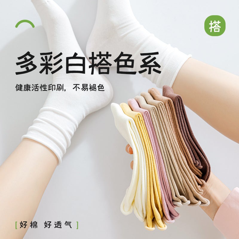 Socks Women'S Explosions Mary Jane Shoes And Socks Pure Cotton White Socks With Small Leather Shoes Zhuji Socks - Image 5