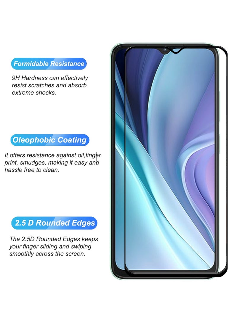 واقي شاشة لهاتف itel A50 5G - واقي شاشة من الزجاج المقوى من الحافة إلى الحافة، شفافية عالية، لمسة دقيقة، مضاد للانفجار، حواف مقوسة ناعمة، تركيب سهل - Image 2