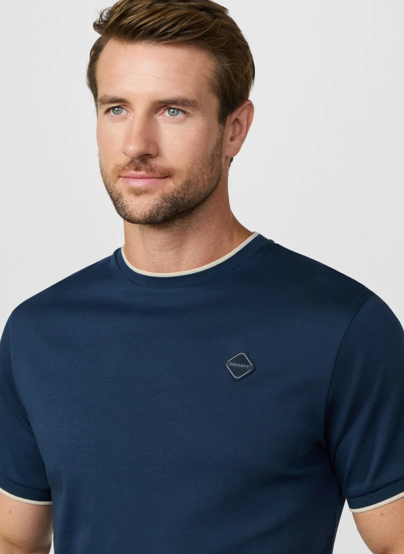 Hackett  Classic Fit Branded Badge T-Shirt for Men | Best Price UAE