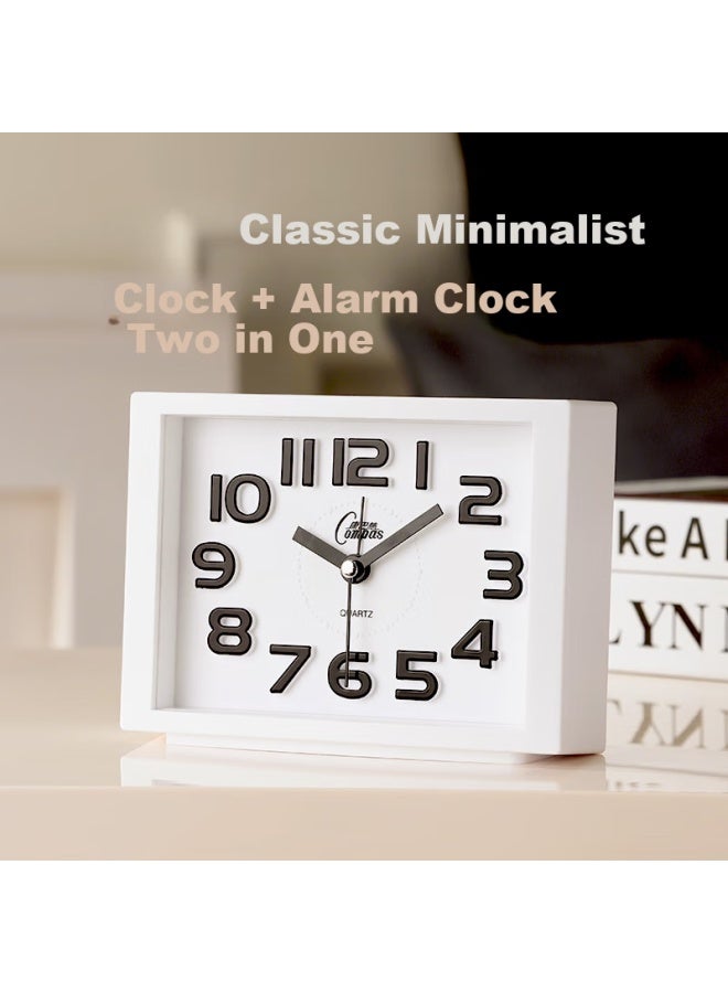 Compas Desktop Children'S Alarm Clock Quartz Clock Student Wake-Up Artifact Simple Bedroom Bedside Clock 2341 Yellow - Image 5