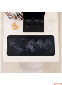 CARONIC Large Gaming Mouse Pad with Superior Micro Weave Cloth Extended Desk Mousepad with Stitched Edges Non-Slip Base Water Resist Keyboard Pad For Gamer And Office Home World  - Image 3