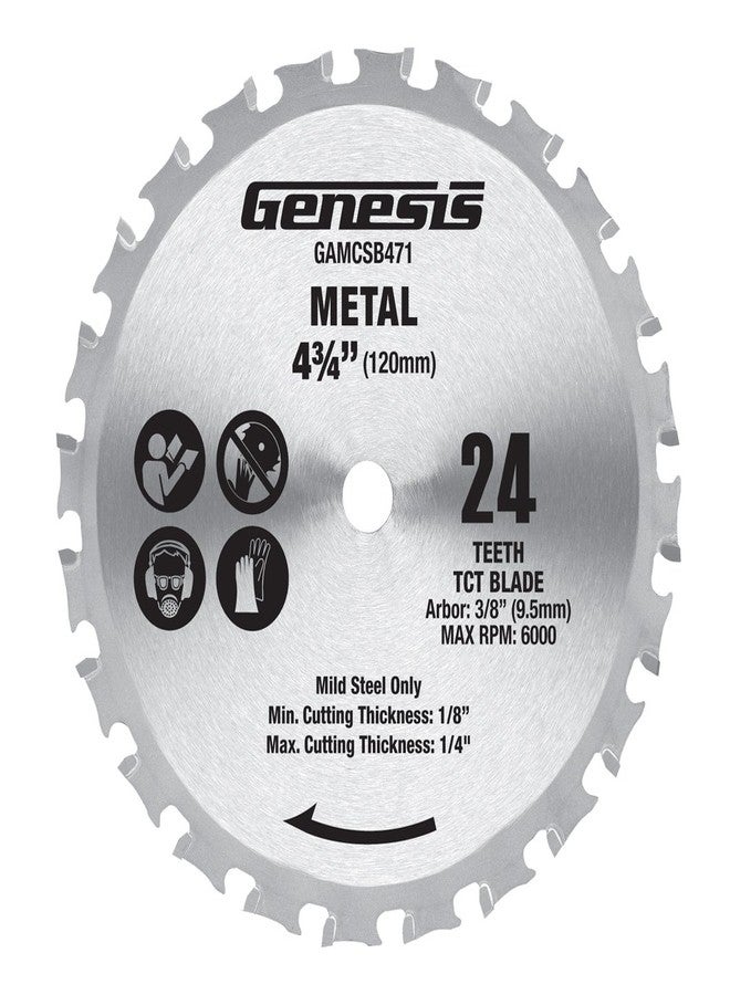 Genesis GAMCSB471 4 3/4" 24-Teeth Metal-Cutting Circular Saw Blade - Image 1