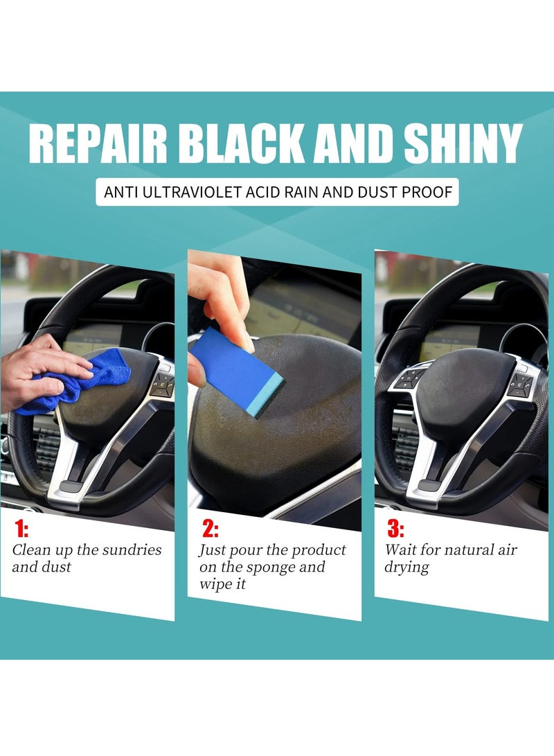 OUHOE Car Plastic Parts Refurbish Agent, Multipurpose Plastic Revitalizing Coating Agent, Durable Automotive Interior Cleaning Agent, Auto Polish And Repair Coating Renovator For Car Detailing, (30ml Set)  - Image 5