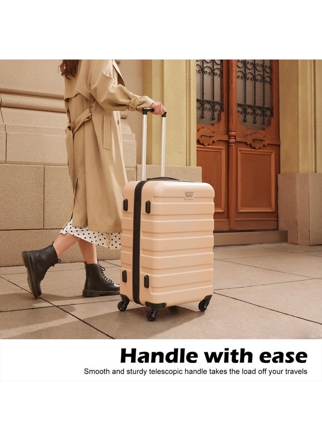 Coolife Luggage 3 Piece Set Suitcase Spinner Hardshell Lightweight TSA Lock (yellow, 3 piece set(20in24in28in))  - Image 2