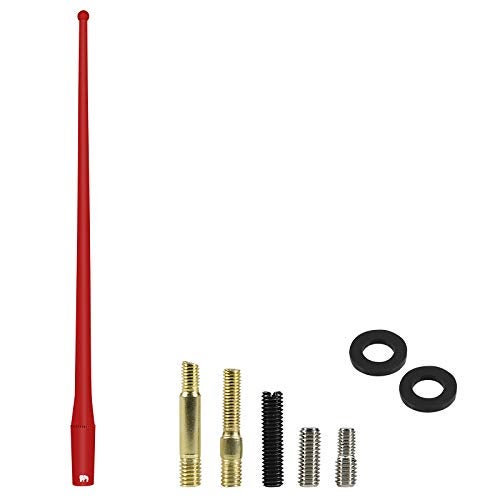 ONE250 13" Inches Flexible Rubber Antenna, Compatible with Toyota Tundra (1999-2023), Toyota Tacoma (1995-2016), FJ Cruiser (2007-2015), Highlander - Designed for Optimized FM/AM Reception (Red) - Image 5