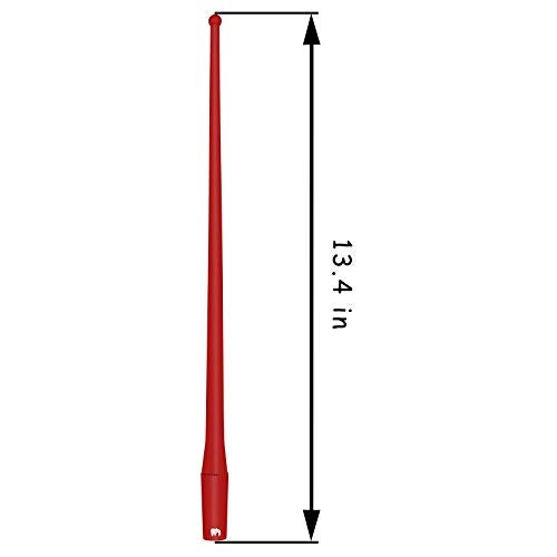 ONE250 13" Inches Flexible Rubber Antenna, Compatible with Toyota Tundra (1999-2023), Toyota Tacoma (1995-2016), FJ Cruiser (2007-2015), Highlander - Designed for Optimized FM/AM Reception (Red) - Image 2