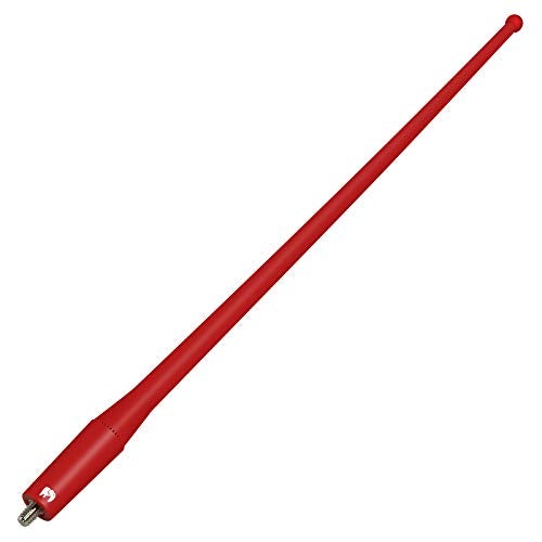 ONE250 13" Inches Flexible Rubber Antenna, Compatible with Toyota Tundra (1999-2023), Toyota Tacoma (1995-2016), FJ Cruiser (2007-2015), Highlander - Designed for Optimized FM/AM Reception (Red) - Image 1