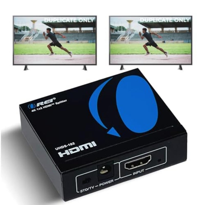 UltraHD 4K @ 60 هرتز 1 × 2 HDMI Splitter 1 in 2 Out 2 Port 2: 8 بت - HDMI 2.0، HDCP 2.0، 18 جيجابت في الثانية، EDID، شاشات مكررة/مرآة 4K - UHDS-102 - Image 1