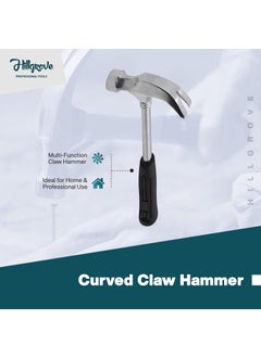 Hillgrove Hillgrove HGCM365M1 High Quality Durable Construction Household Rubber Handle Straight Claw Hammer with 5in1 Combination ScrewdriverWire Cutter8Inch Adjustable Wrench and Double Open End Wrench Set  - Image 2