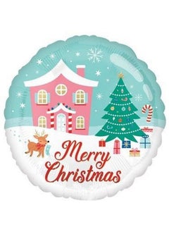 Atpata Funky Atpata Funky 29inch Pink Gingerbread Candy House 5pcs Christmas Foil Balloon Set | Merry Christmas Holiday Party Decor | Winter Wonderland Balloons | Santa Xmas Decorations & Festive Decor  - Image 4