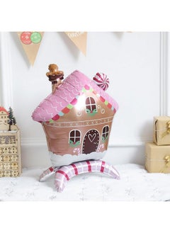 Atpata Funky Atpata Funky 29inch Pink Gingerbread Candy House 5pcs Christmas Foil Balloon Set | Merry Christmas Holiday Party Decor | Winter Wonderland Balloons | Santa Xmas Decorations & Festive Decor  - Image 2