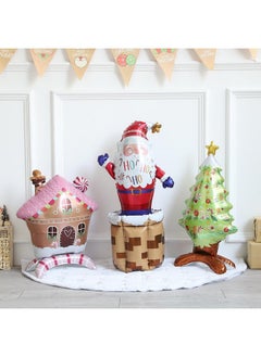 Atpata Funky Atpata Funky 29inch Pink Gingerbread Candy House 5pcs Christmas Foil Balloon Set | Merry Christmas Holiday Party Decor | Winter Wonderland Balloons | Santa Xmas Decorations & Festive Decor  - Image 5