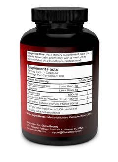 Divine Bounty D Mannose With Cranberry And Dandelion Extract 600Mg 120 Caps  - Image 2