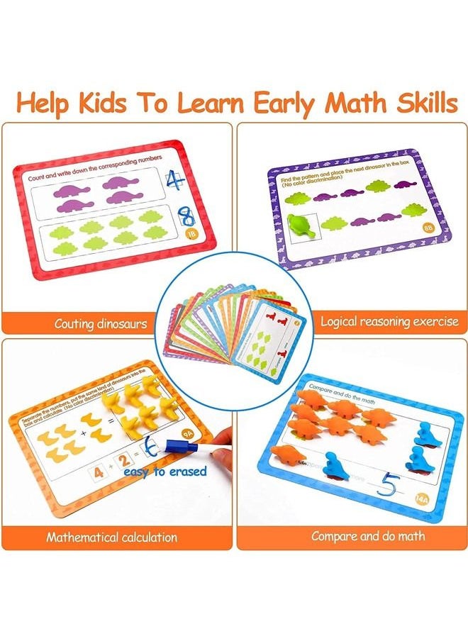 Beauenty - Counting Dinosaurs Toys for Kids with Sorting Bowls Toddler Learning Activities - Image 1